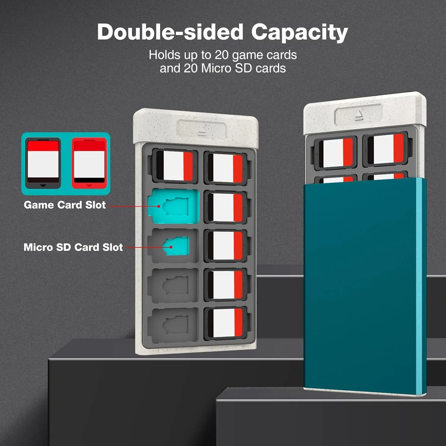 HEIYING Switch Game Case with 40 Precise Slots for Switch 2 / Micro SD Card