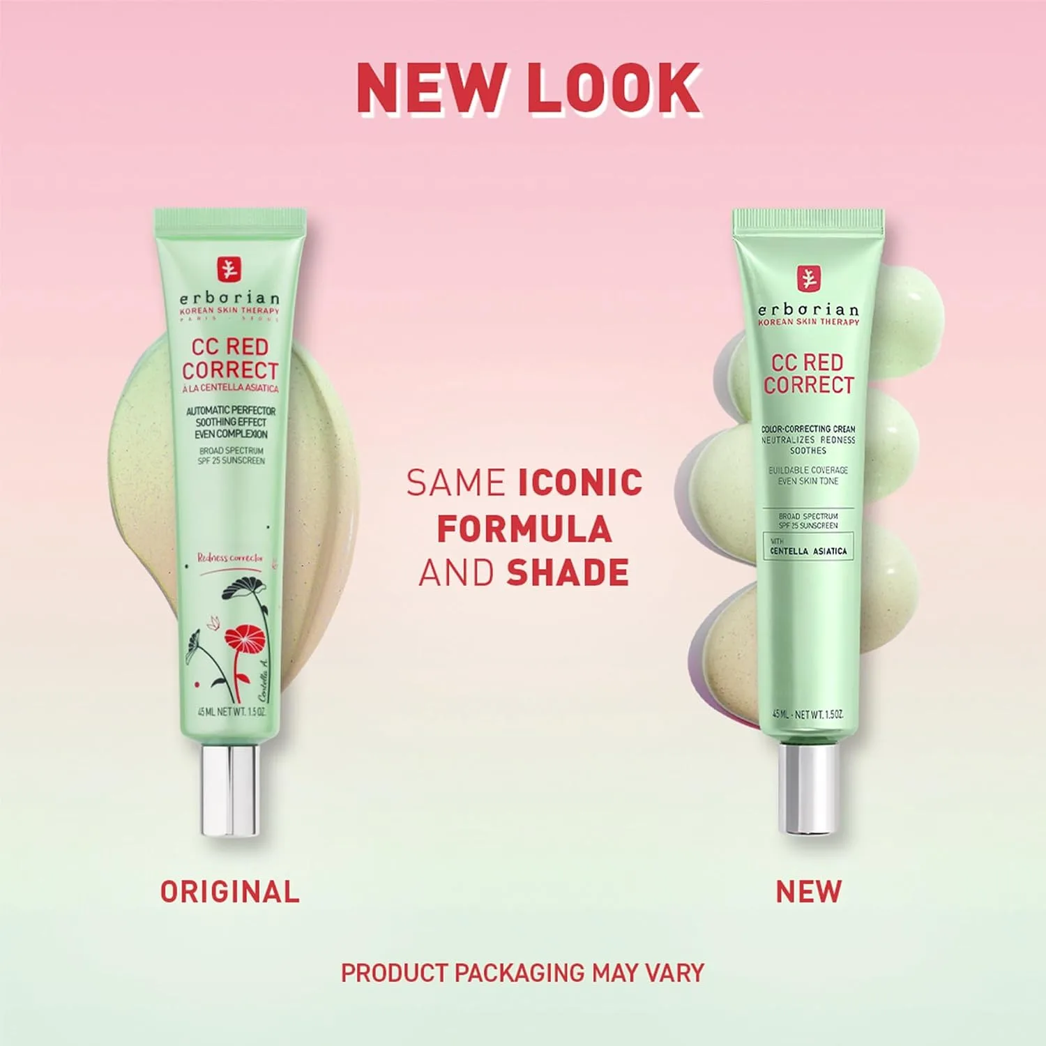 Erborian CC Red Color-Correcting Cream with SPF 25, Korean Skincare