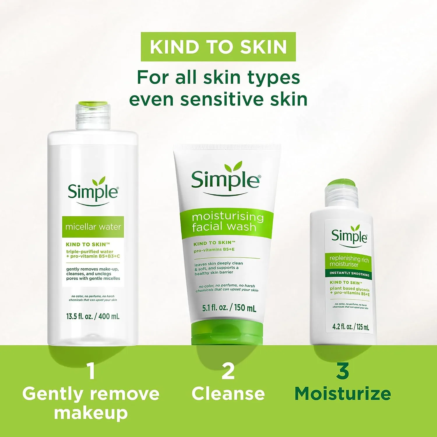 Simple Kind To Skin Replenishing Rich Moisturizer - Face Cream Nourishes and Hydrates - Face Moisturizer with Niacinamide, Vitamins B5 and E - 4.2 oz