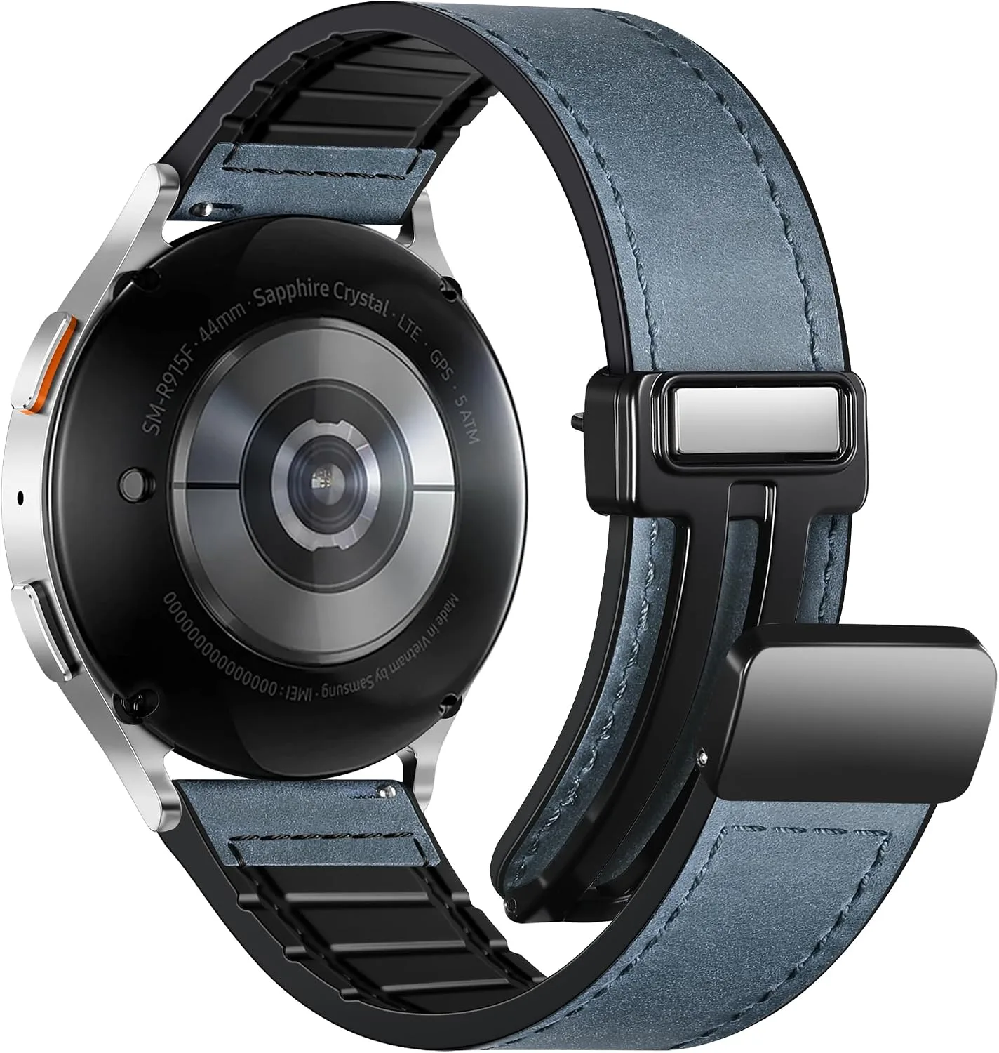 Charlam Magnetic Leather Bands Compatible with Samsung Galaxy Watch 7 Band 6 5 4 FE Active 2 40mm 44mm/Watch 6/4 Classic/Watch 5 Pro/3, 20mm Genuine Leather Straps for Samsung Watch Bands Men Women