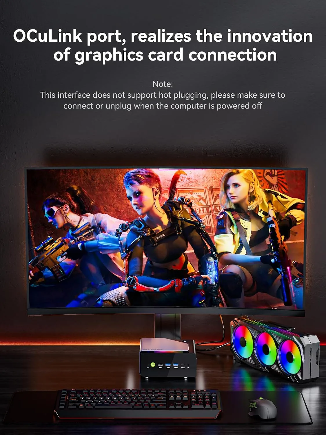 GMKtec Gaming Mini PC AMD Ryzen 7 H 255 (Upgraded 8745HS) 32GB DDR5 1TB SSD