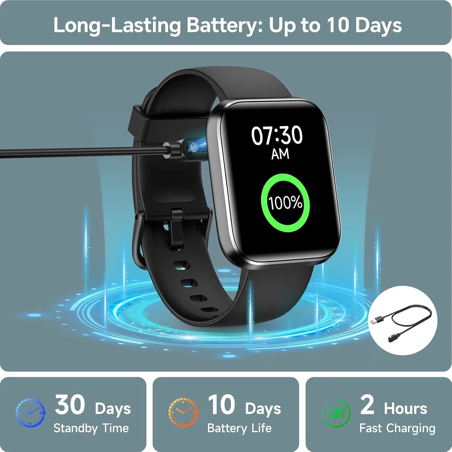 Smart Watch for Men Women, 1.85" Smart Watches Compatible iPhone/Samsung/Android (Answer/Make), Fitness Tracker with Heart Rate/Sleep/SpO2 Monitor, Smartwatch 3ATM Waterproof 120+ Sport Modes, Alexa