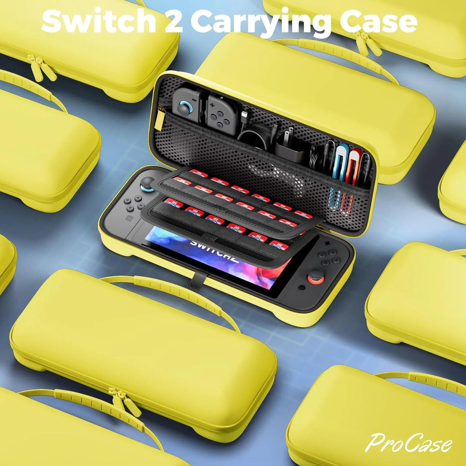 ProCase Carrying Case for Nintendo Switch 2 2025, Slim Travel Case -Yellow