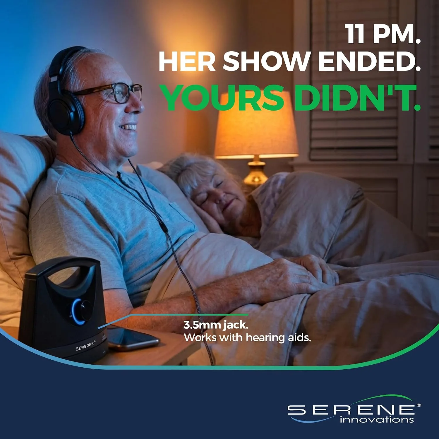 SEREONIC Portable Wireless TV Speakers for Smart TV - Ideal for TV Watching Without The Blaring Volume - Wireless Speakers for TV Designed for Hard of Hearing, Elderly, and Seniors - 100ft Range