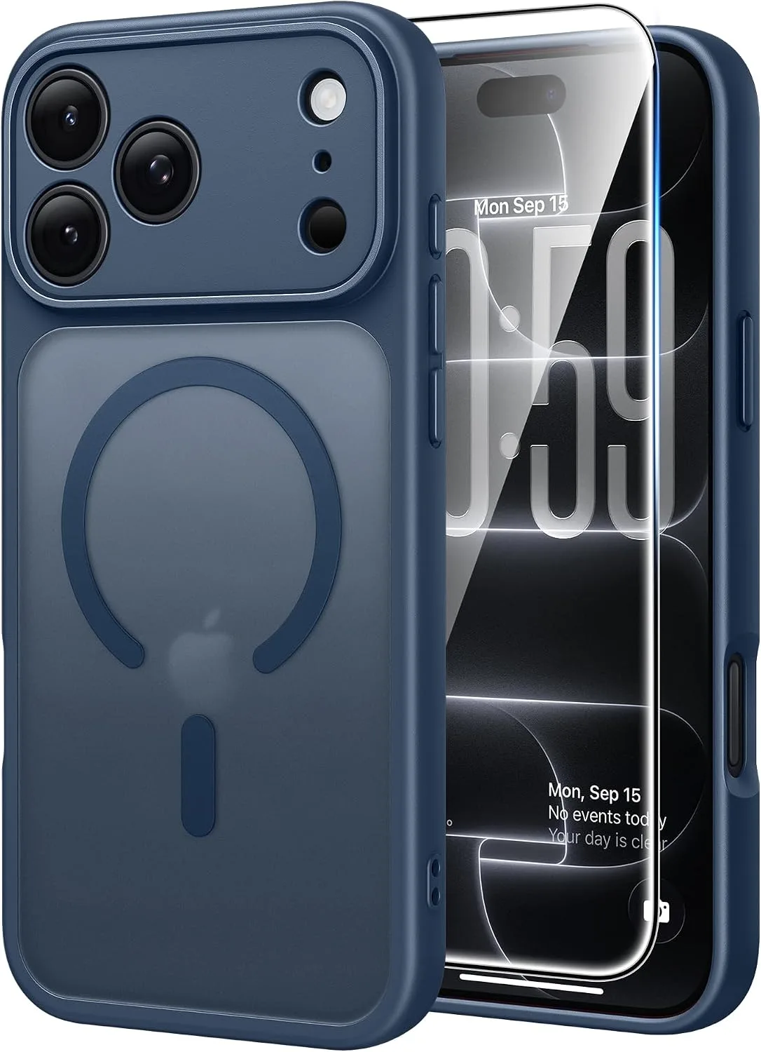 FNTCASE for iPhone 18 Pro Case / 17 Pro Case Fit for MagSafe Blue