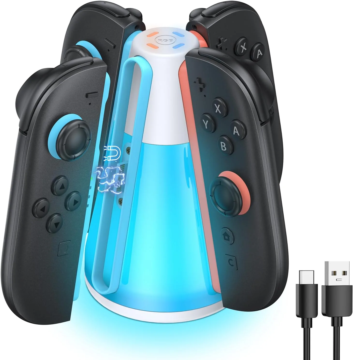 Cargador para controles Switch 2 Fastsnail Blanco