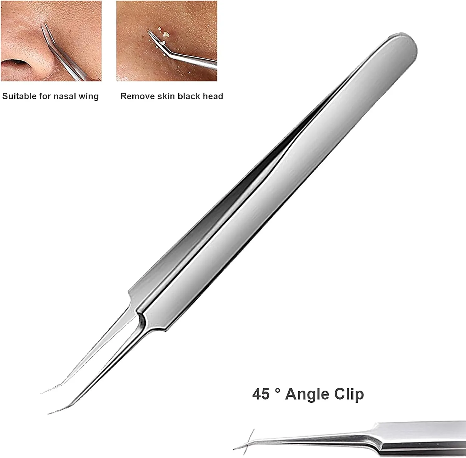 WSYUB Blackhead Tweezers, Blackhead Extractor, Pimple Popper Tool Kit
