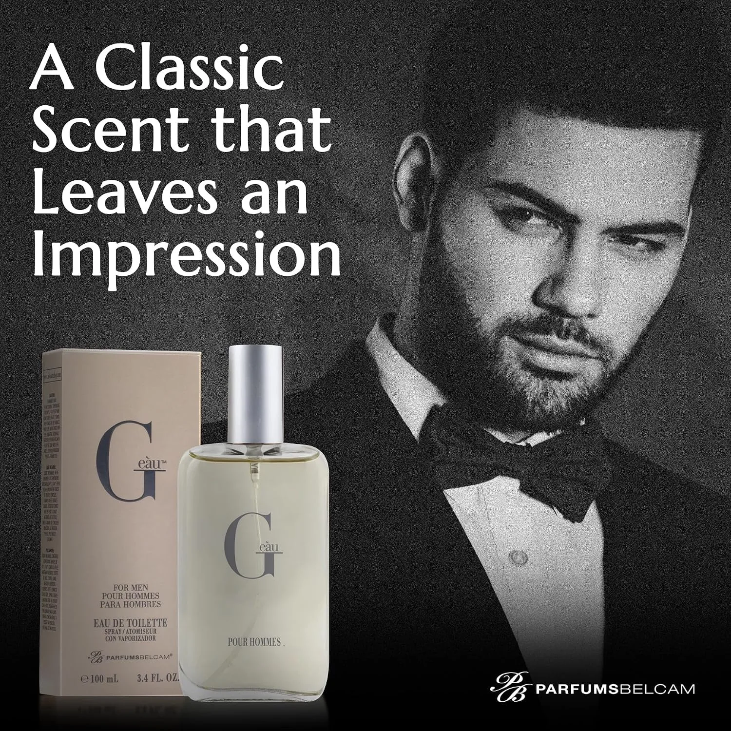 Belcam Beauty G Eau de Toilette Cologne for Men, 3.4 Fl Oz, Pack of 2