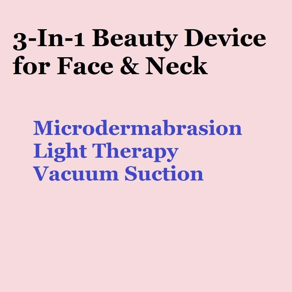 3-in-1 Microdermabrasion Machine - Light Therapy Vacuum Wand Kit