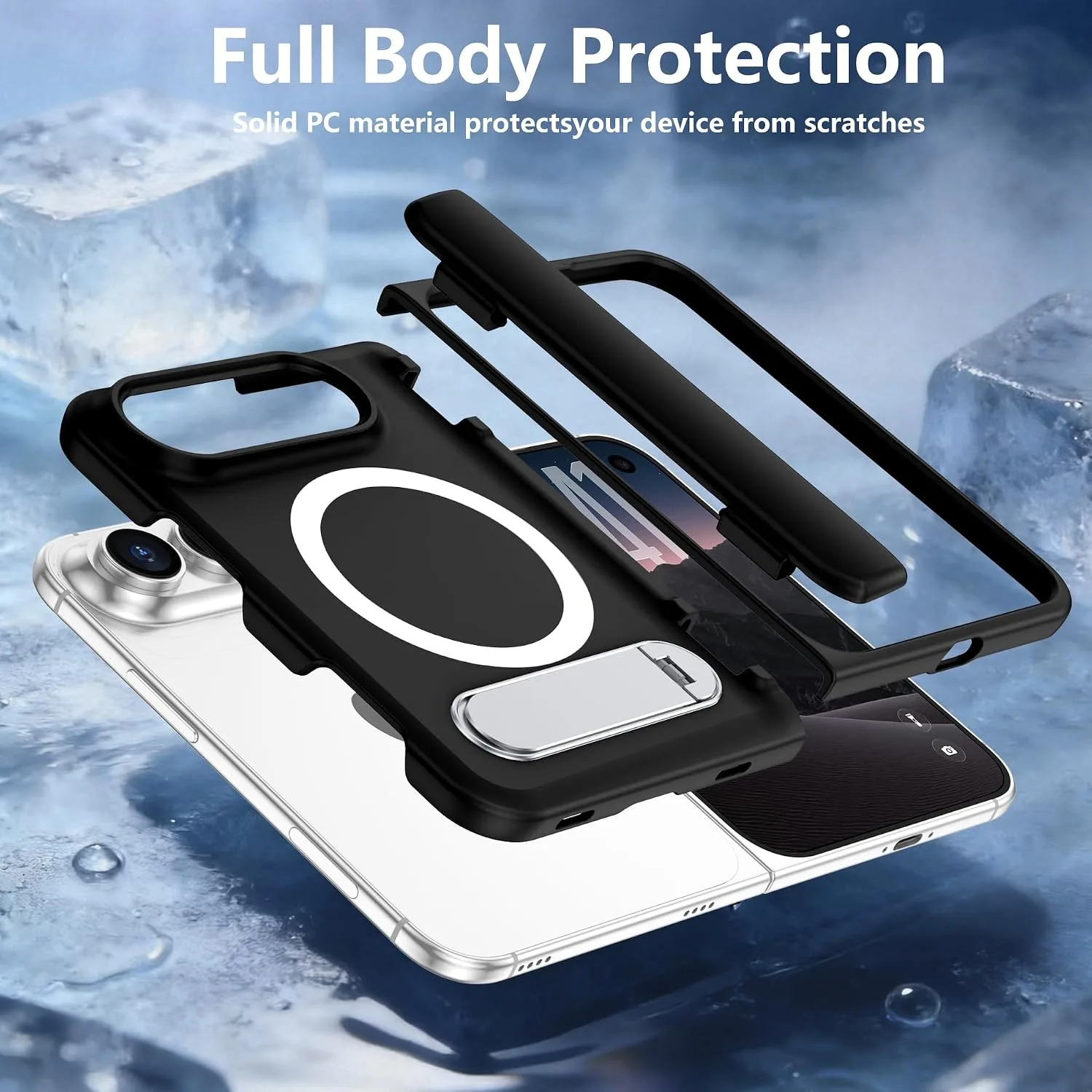 For iPhone Duo Case/iPhone Fold Case with Kickstand & Screen Protector