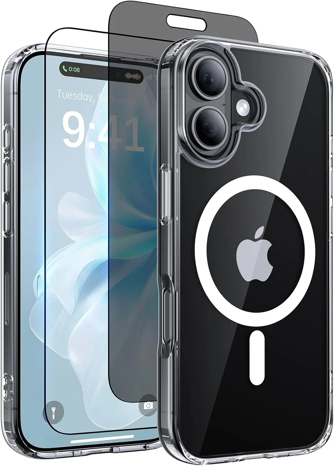 Shiiuou 3 in 1 Magnetic for iPhone 17 Case, [Anti-Slip] [Military-Grade Drop Protection] Shockproof for iPhone 17 Phone
