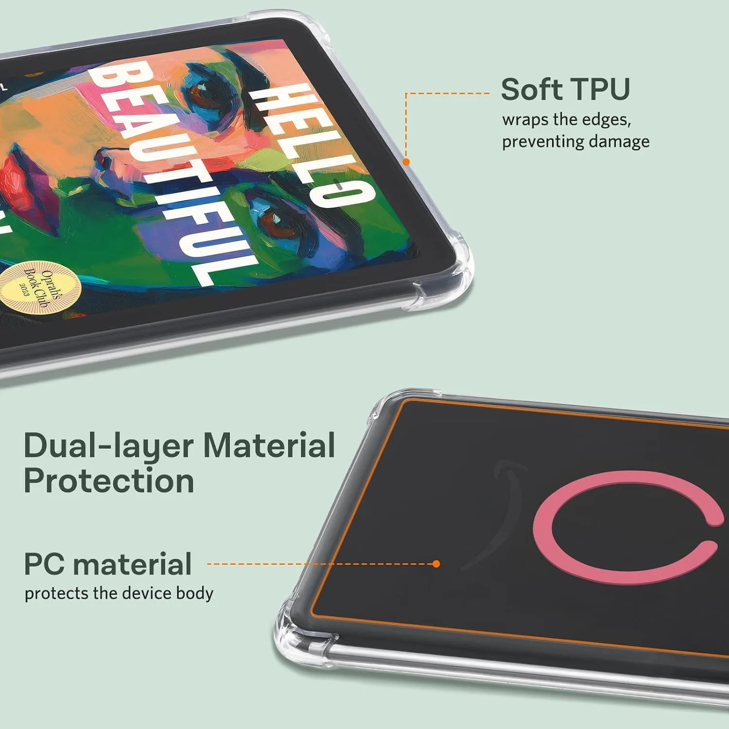 iDLEHANDS Clear Case for 7" Kindle Paperwhite 12th Gen & Kindle Colorsoft