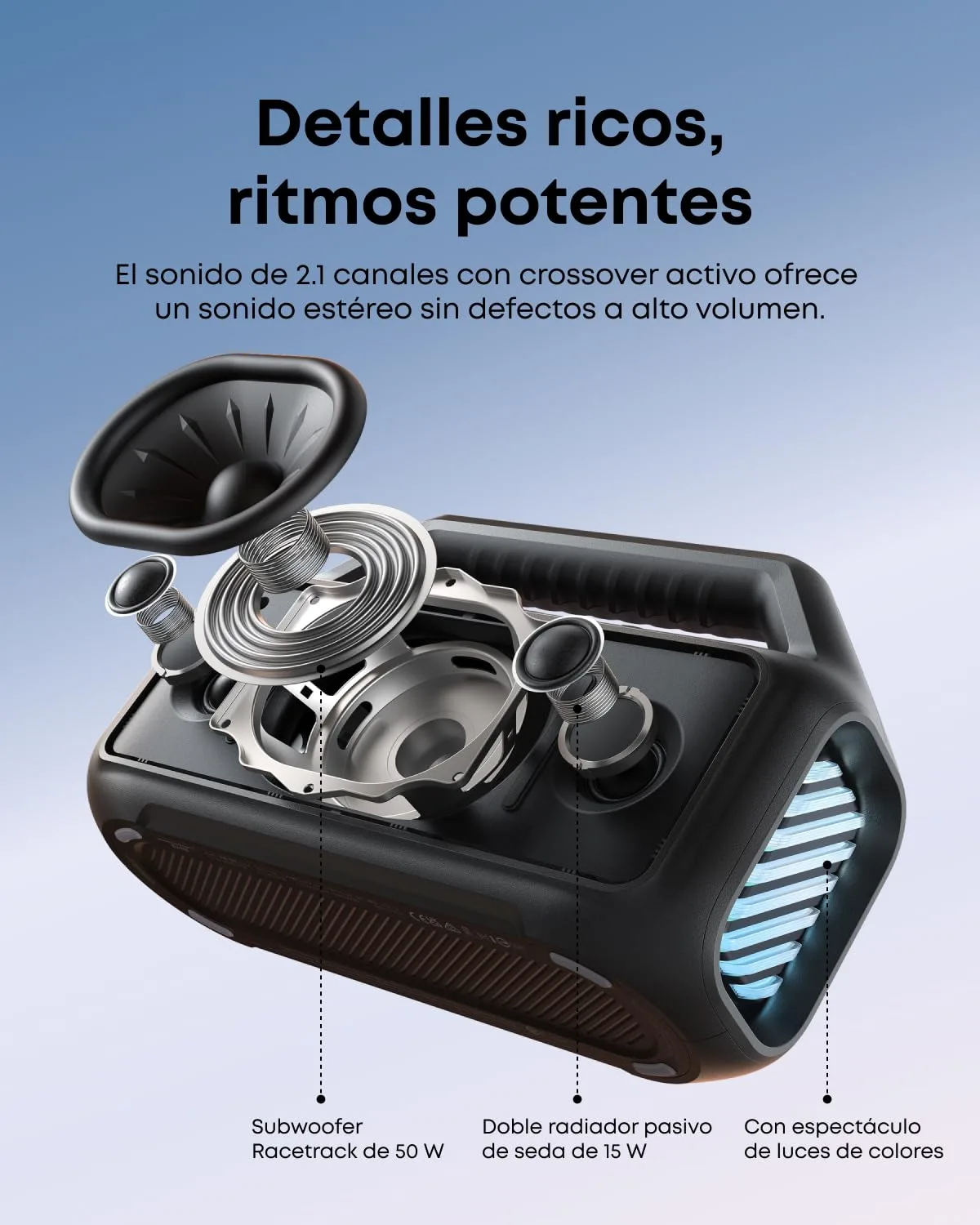 Soundcore Boom 2 by Anker, 80W Outdoor Bluetooth Speaker, 24H Playtime