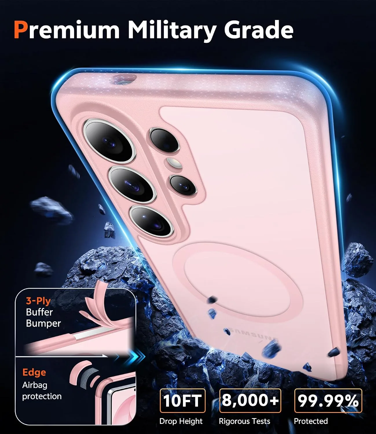 FNTCASE for Samsung Galaxy S26-Ultra Case Matte Compatible with Magsafe