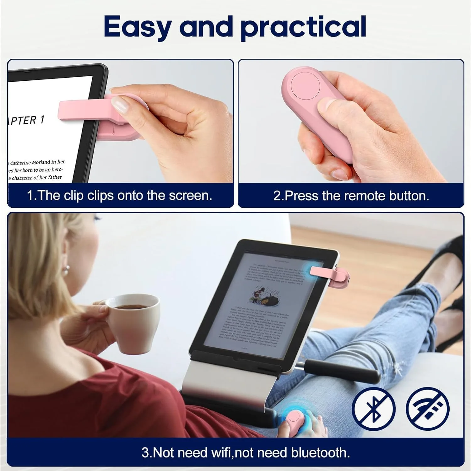 Page Turner for Kindle Remote Control for iPhone iPad Tablets eReaders