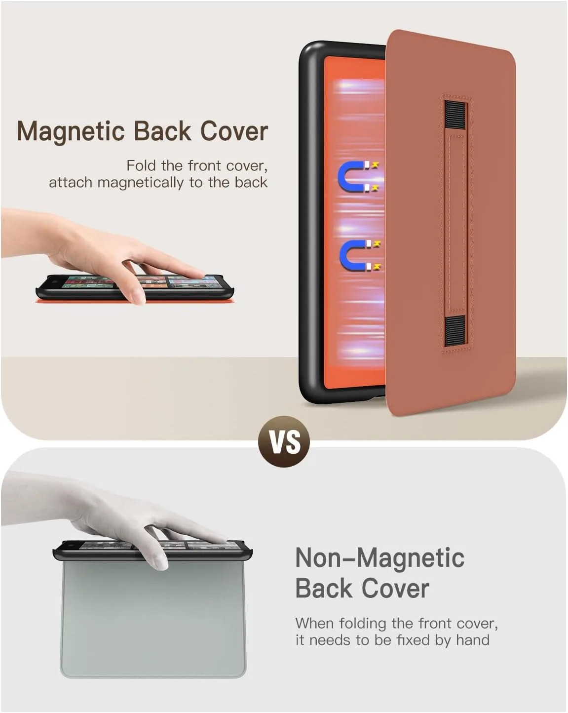 MoKo Case for 7" Kindle Paperwhite 12th Gen 2024 & Colorsoft, Orange