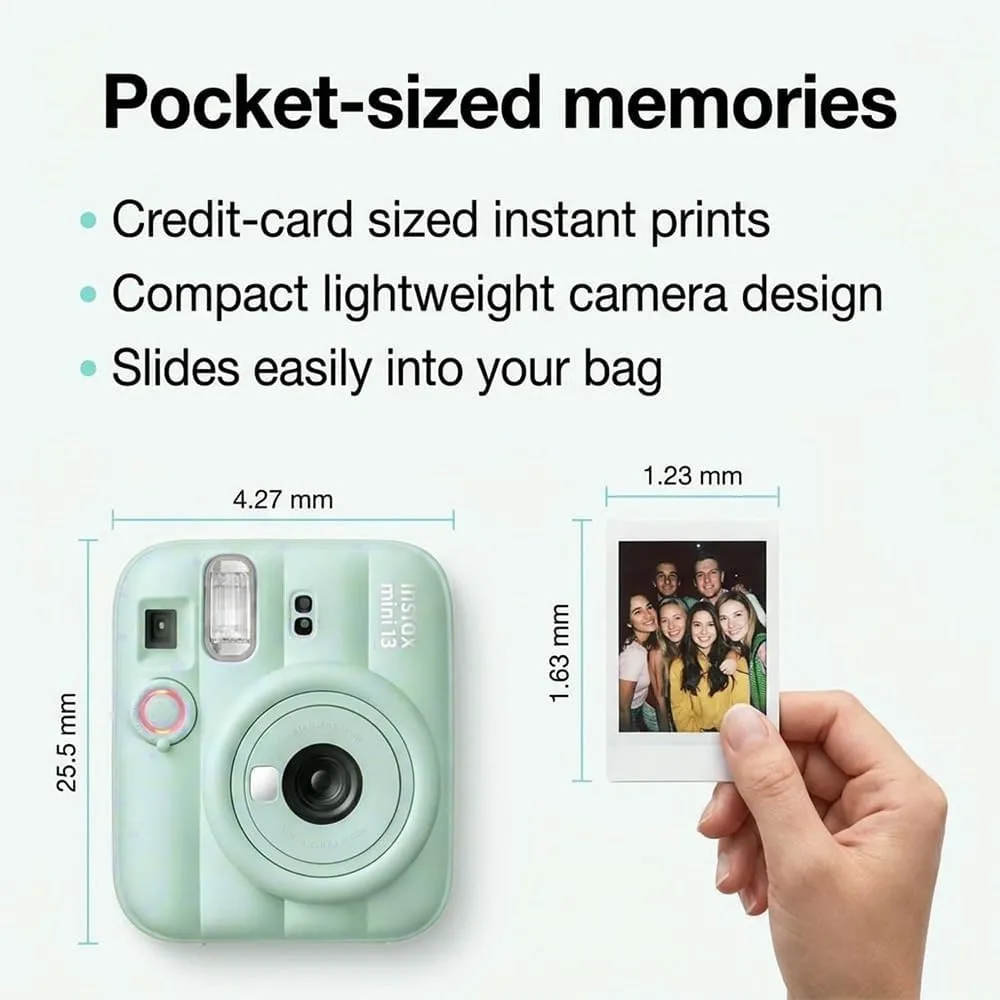 Fujifilm Instax Mini 13 Green Instant Camera with 20-Sheet Film Set