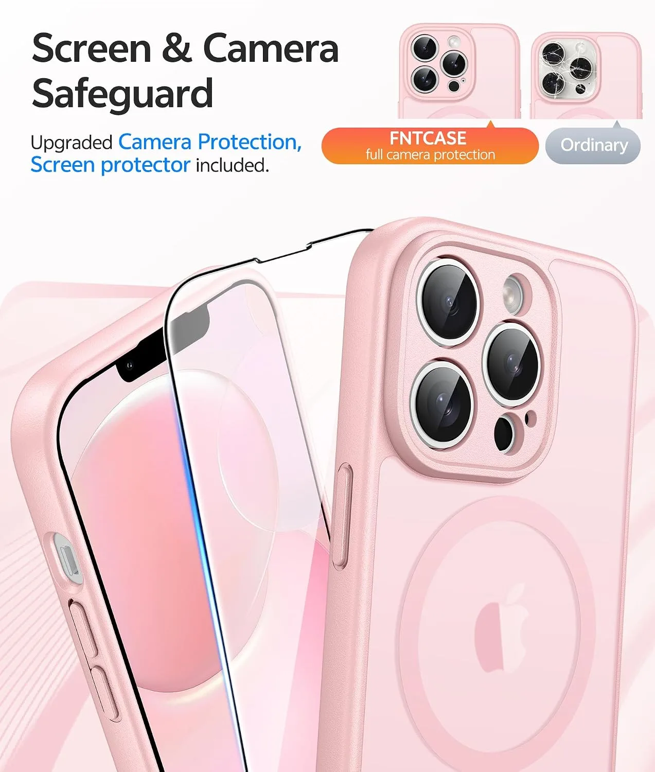 FNTCASE for iPhone 13 Pro Case, Fit for Magsafe, Screen Protector