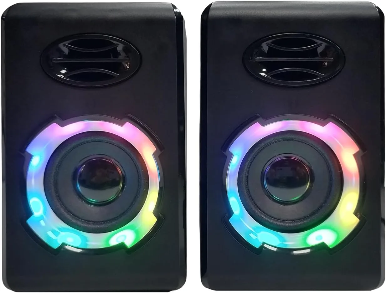 Parlantes para PC Odopodop RGB Bluetooth 5.0 Barra de Sonido USB Negro