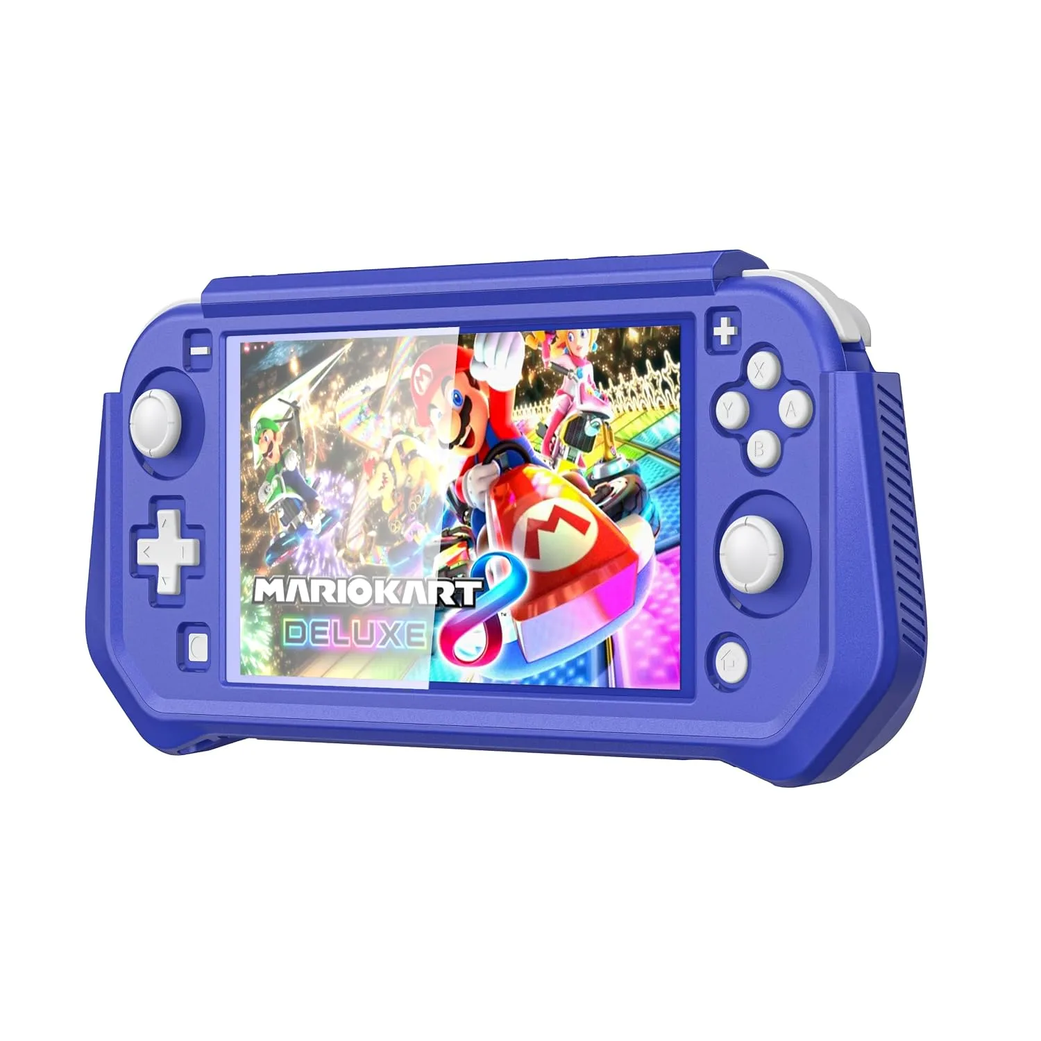 Compatible with Nintendo Switch Lite Screen Protector Case Cover with Hand Grip, Detachable Protective Case with Shockproof and Anti-Scratch Design for Nintendo Switch Lite, Blue