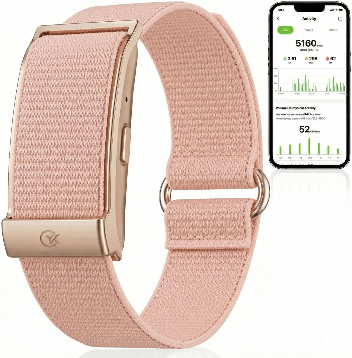 Smart Bracelet Health and Fitness Tracker Pink