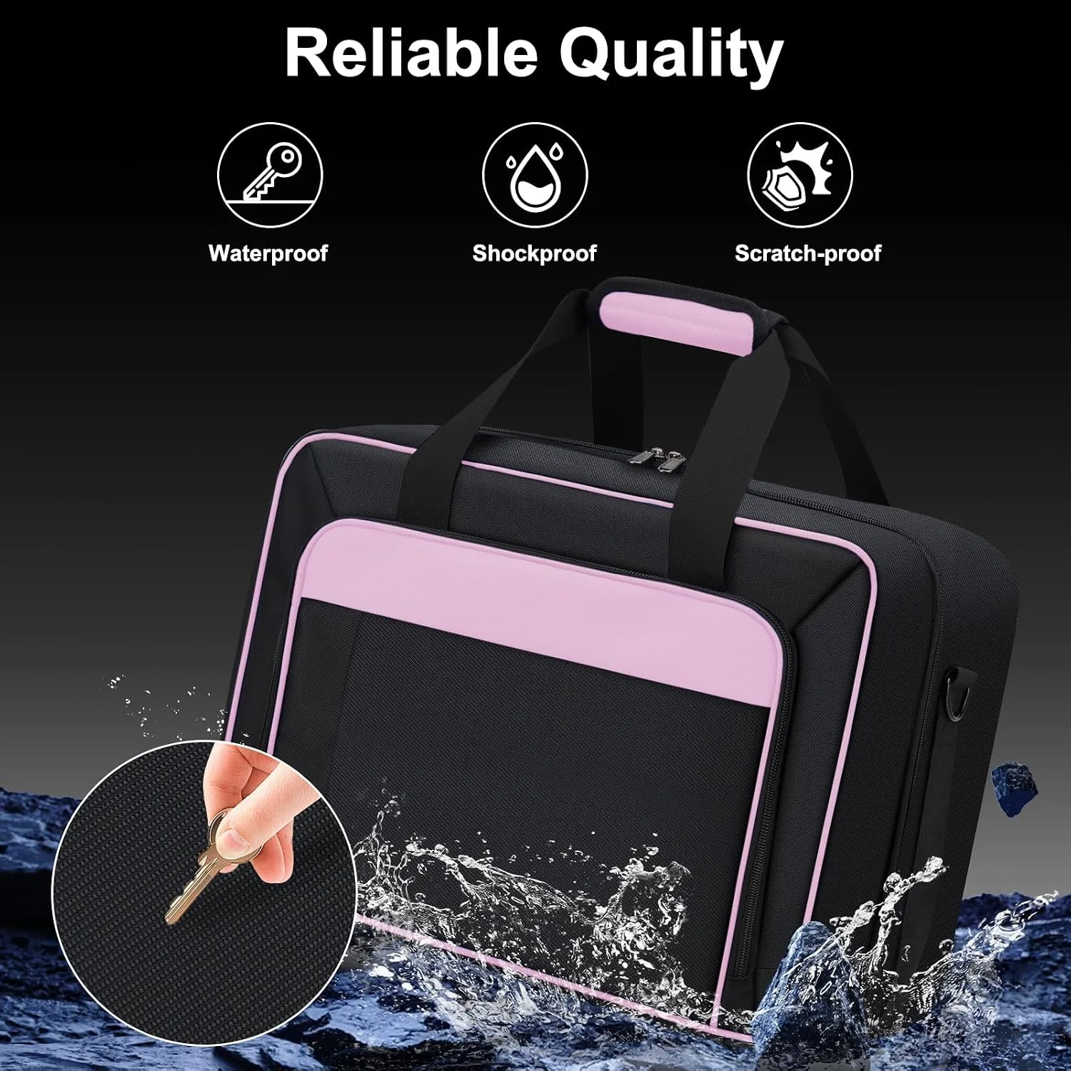 GDNasist Carrying Case Compatible with PS5/PS5 Pro/PS5 Slim, Pink