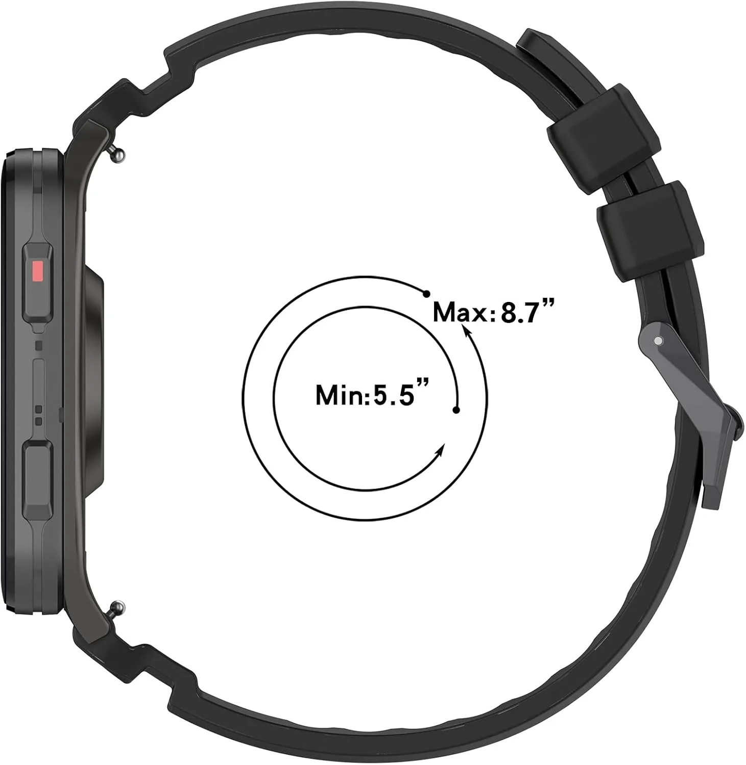 Silicone Strap Compatible with COROS Apex 4 46mm/Nomad, 24mm Band for Garmin Venu X1, Ticwatch Atlas/Pro 5/Pro 5 Enduro, iTOUCH AIR3 Breathable Replacement Bands for Women Men