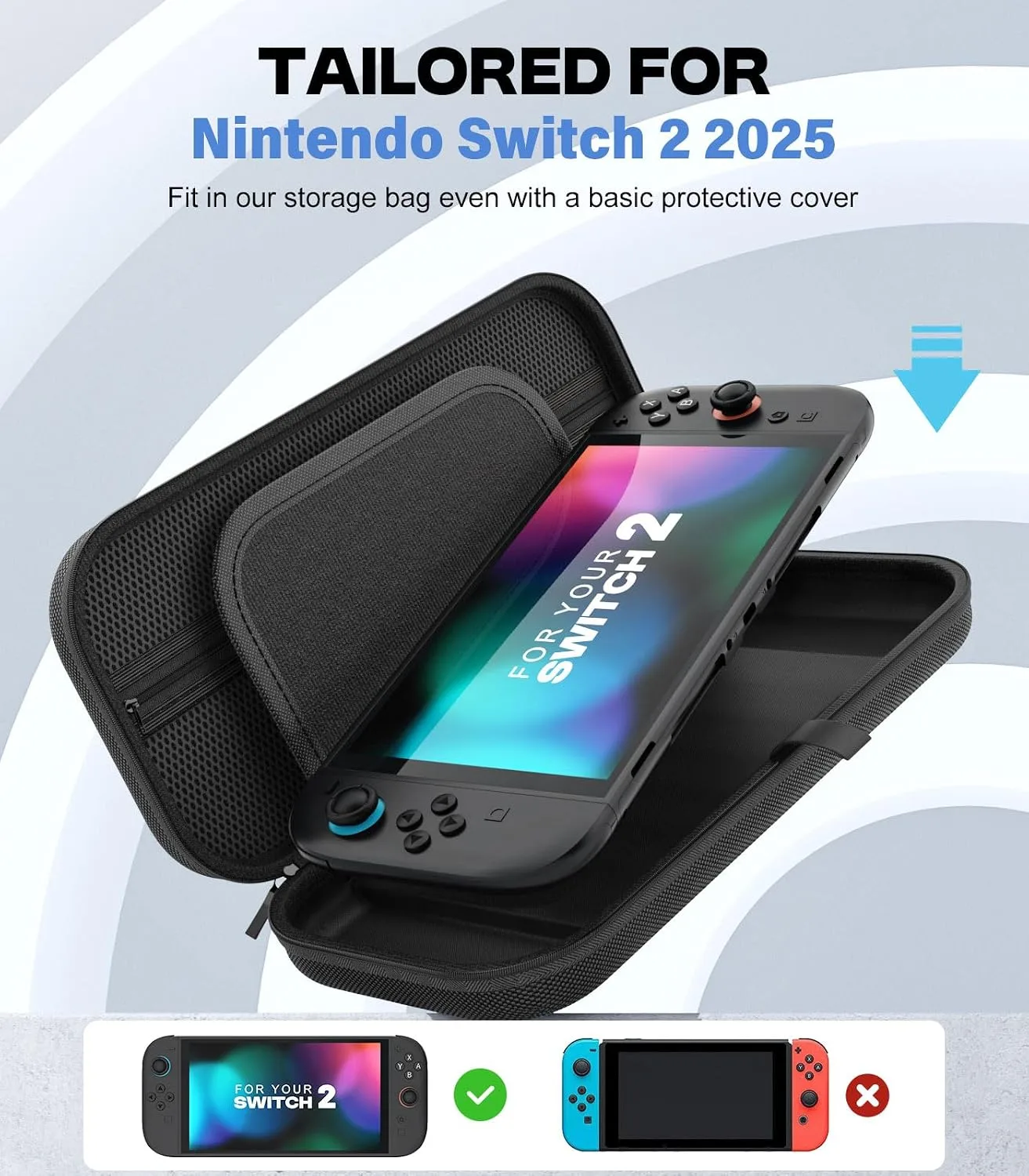 MoKo Carrying Case for Nintendo Switch 2 2025 Holds 10 Cartridges w/Pockets
