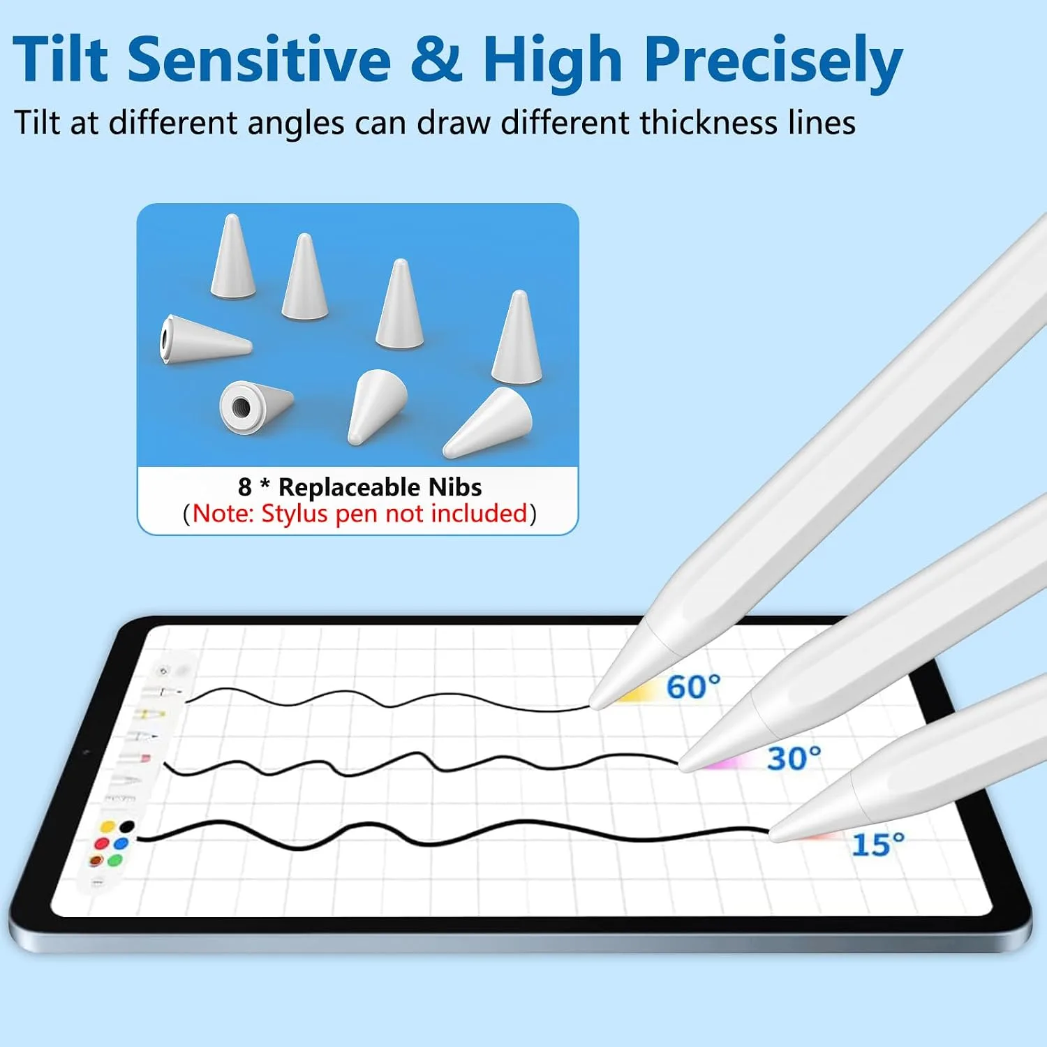 8 Pack Pencil Tips, Replacement Tips Only Compatible with Our KARFUN Pencil