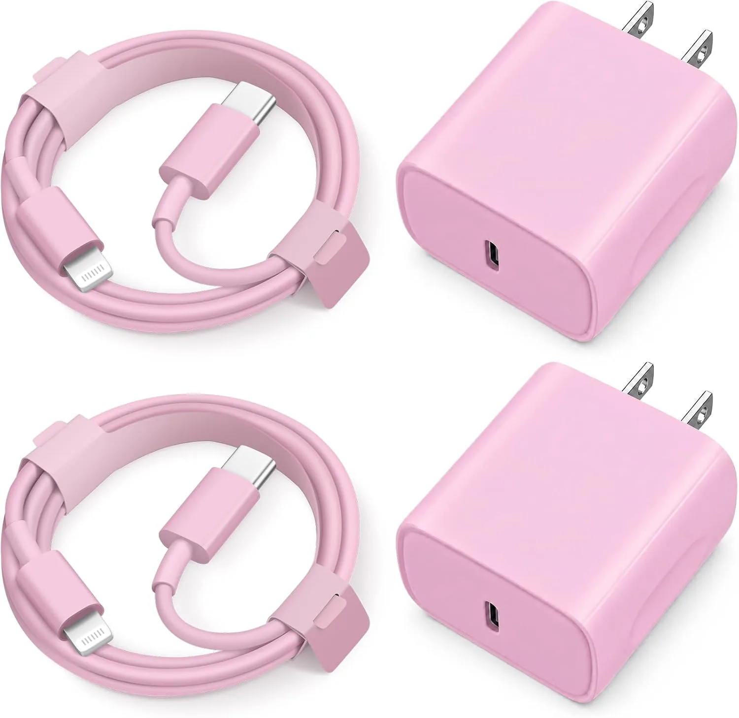 iPhone 14 13 12 11 Super Fast Charger [2Pack] cargador 20W Rapid USB C Wall Charger Block with 6FT Fast Charging Cable Compatible with iPhone 14/13/12/11/Pro/Pro Max/Mini/Xs Max/XR/X, iPad - Pink