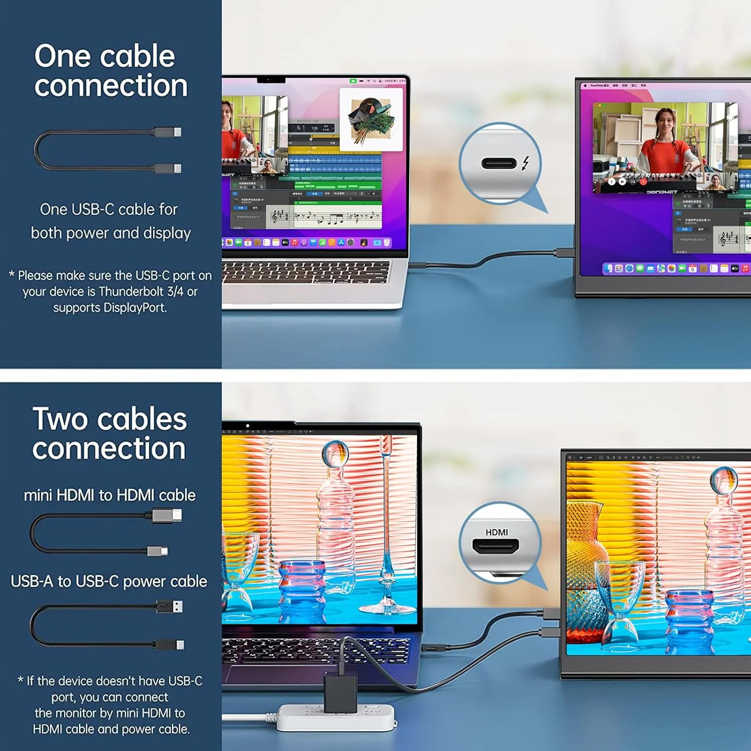 Anyuse 16" QHD USB-C HDMI HDR Portable Monitor