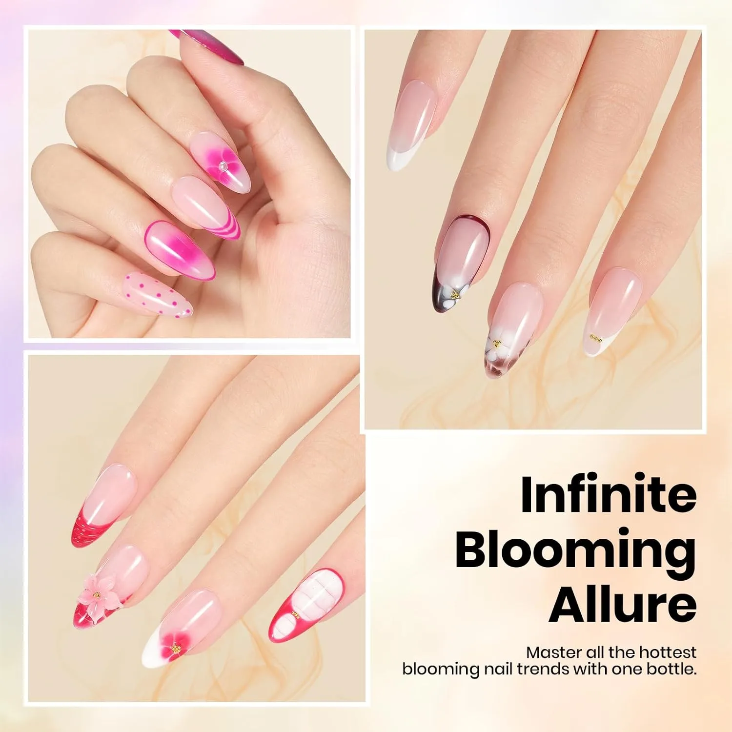 Beetles Blooming Gel for Nails Easy Blooming Nail Art Gel
