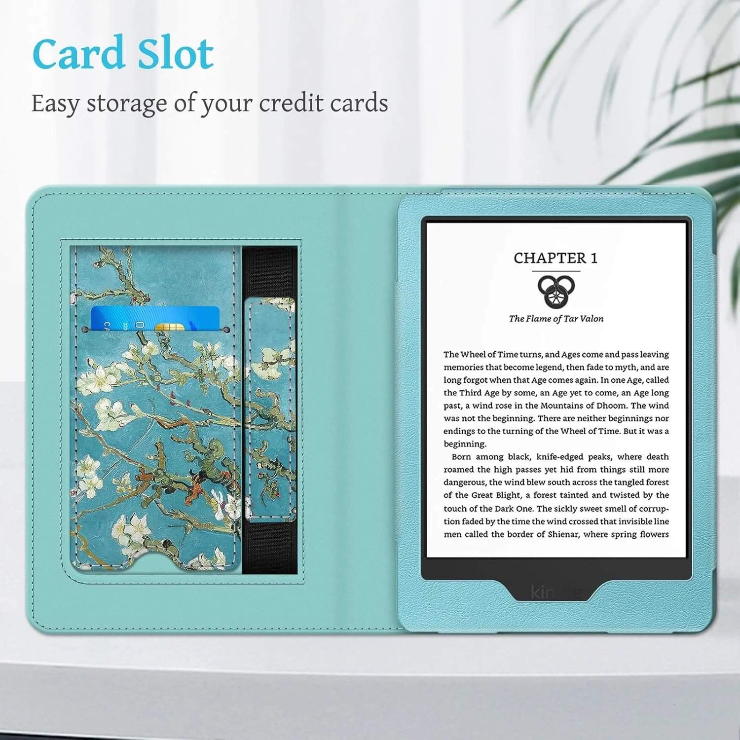 Fintie Stand Case for 6" Kindle 11th Generation 2024/2022, Blossom