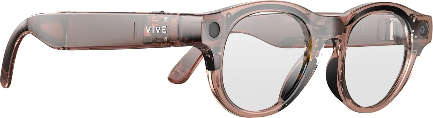 HTC Vive Eagle AI Glasses – Pantos Clear Lens, Clear Brown