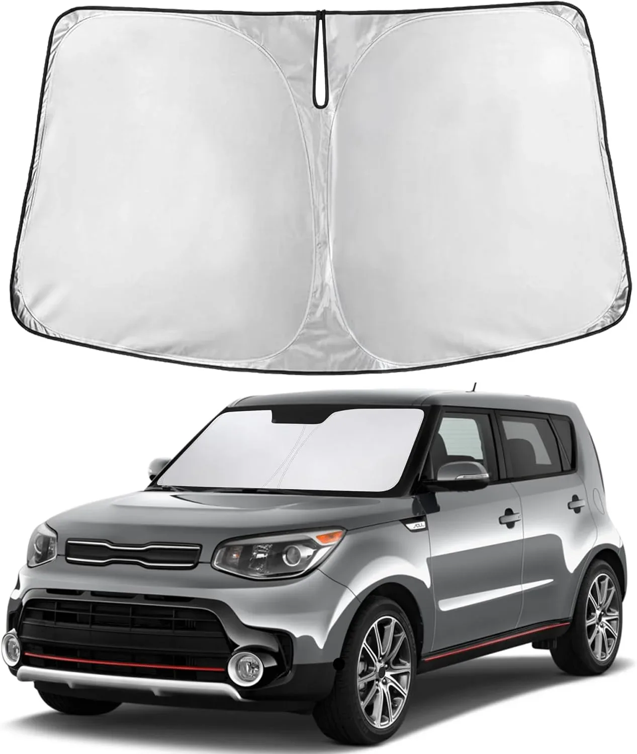 Parasol para parabrisas EcoNour compatible con Kia Soul 2014-2019