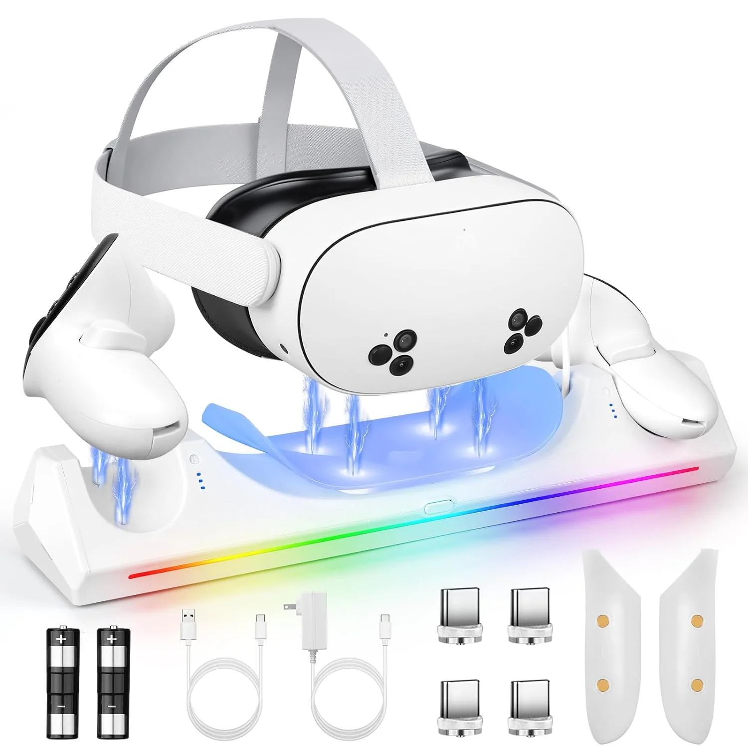Charging Dock for Meta Quest 3S/3, VR Charging Station for Oculus Quest 3S