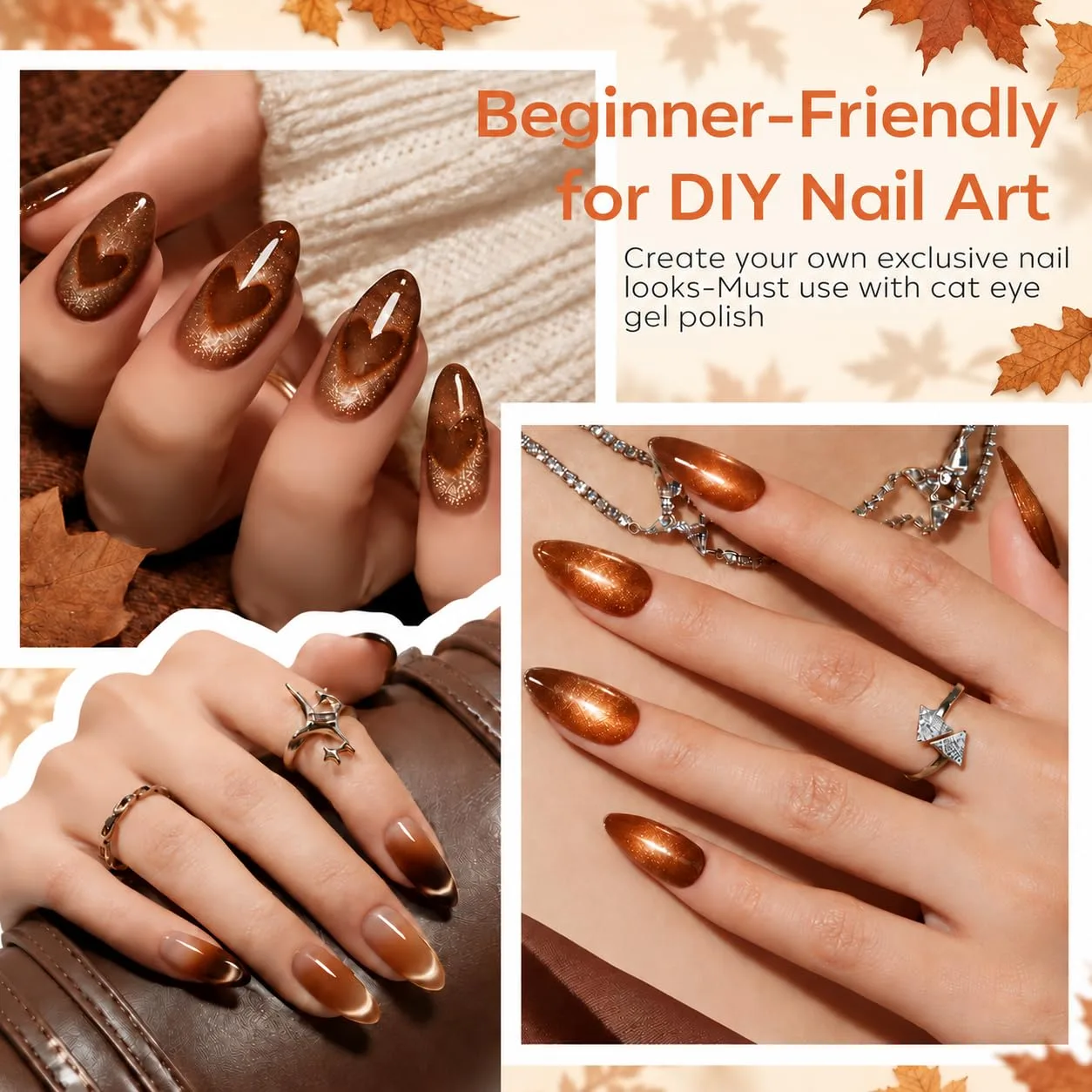 modelones Cat Eye Magnet Nail Magnets Cateye Fall Brown Gel Polish Stuff