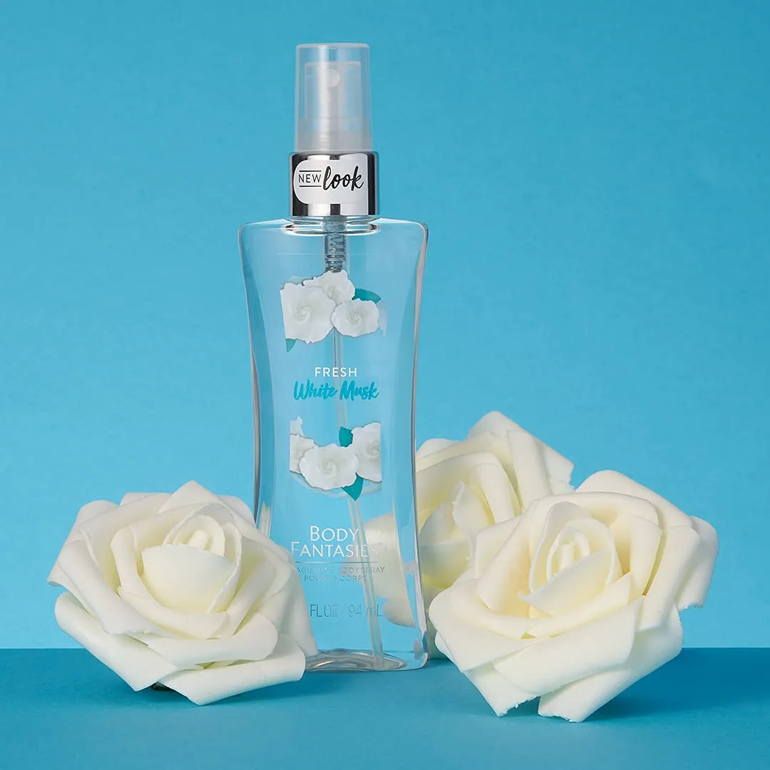 Body Fantasies Signature Fragrance Body Spray, Fresh White Musk, 8 Fluid Ounce (Pack of 2)