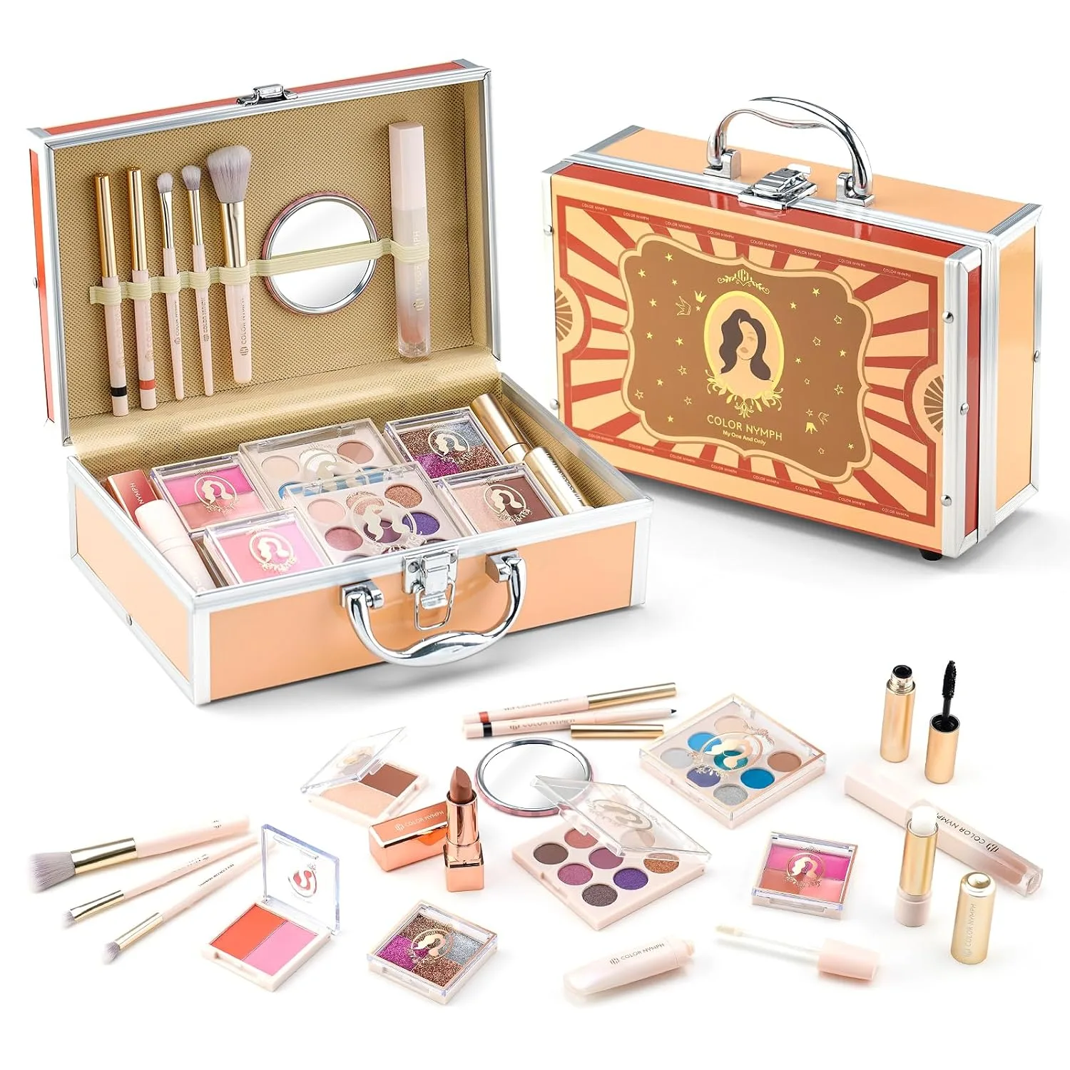 Color Nymph Makeup Kit for Teen Girls, Cosmetics Gift Set for Beginner Red