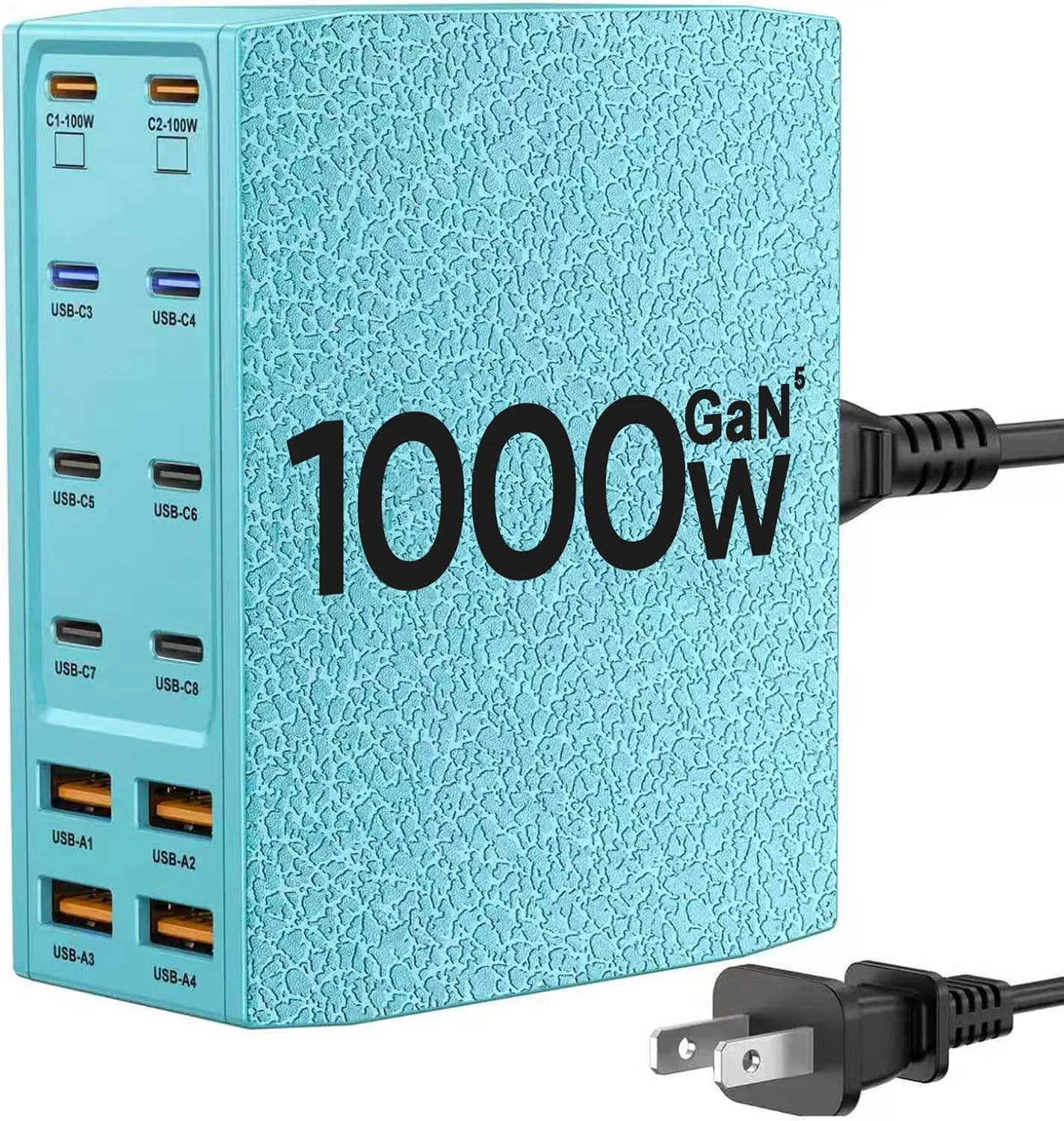 1000W USB Charging Station,12-Port USB C Charger Block with Dual 100W PD