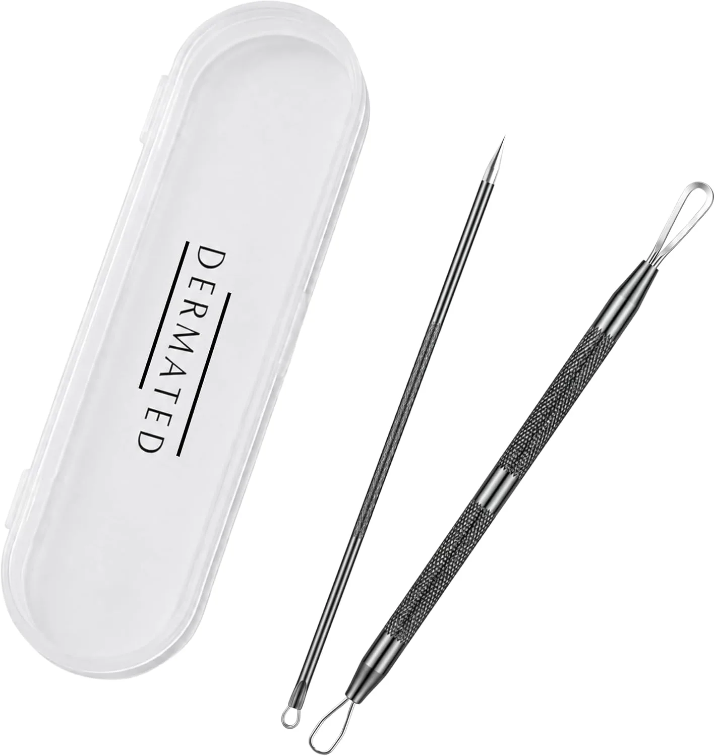2 Pcs Pimple Popper Tool Blackhead Remover, Comedone Extractor for Acne