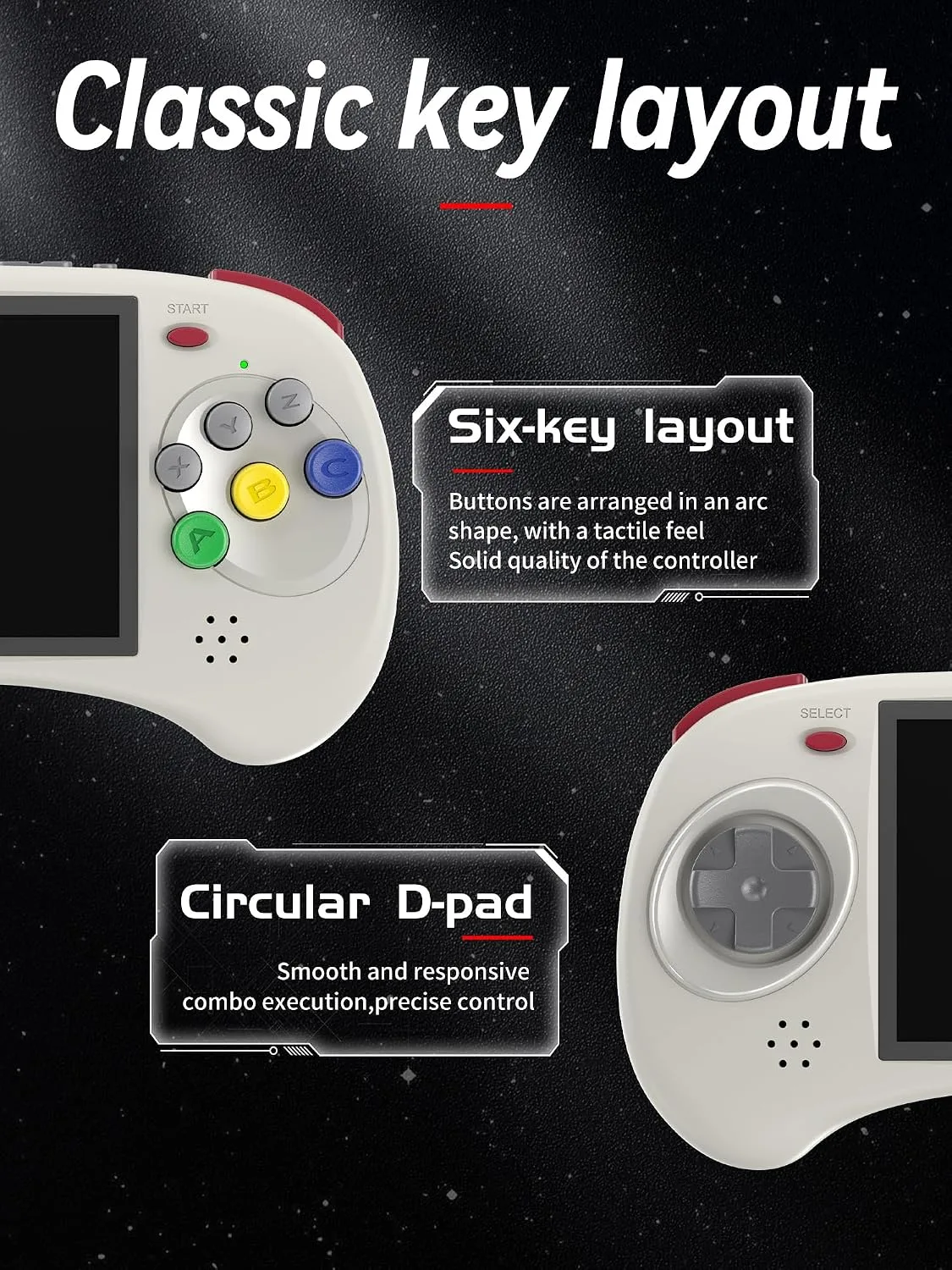 Dosnura RG ARC-D Retro Handheld Game Console 4 in IPS Screen Linux and Android 11 System RK3566 CPU 64Bit Video Game Player Built in 3500 mAh Battery Compatible with Bluetooth 4.2 and 5G WiFi(Gray)