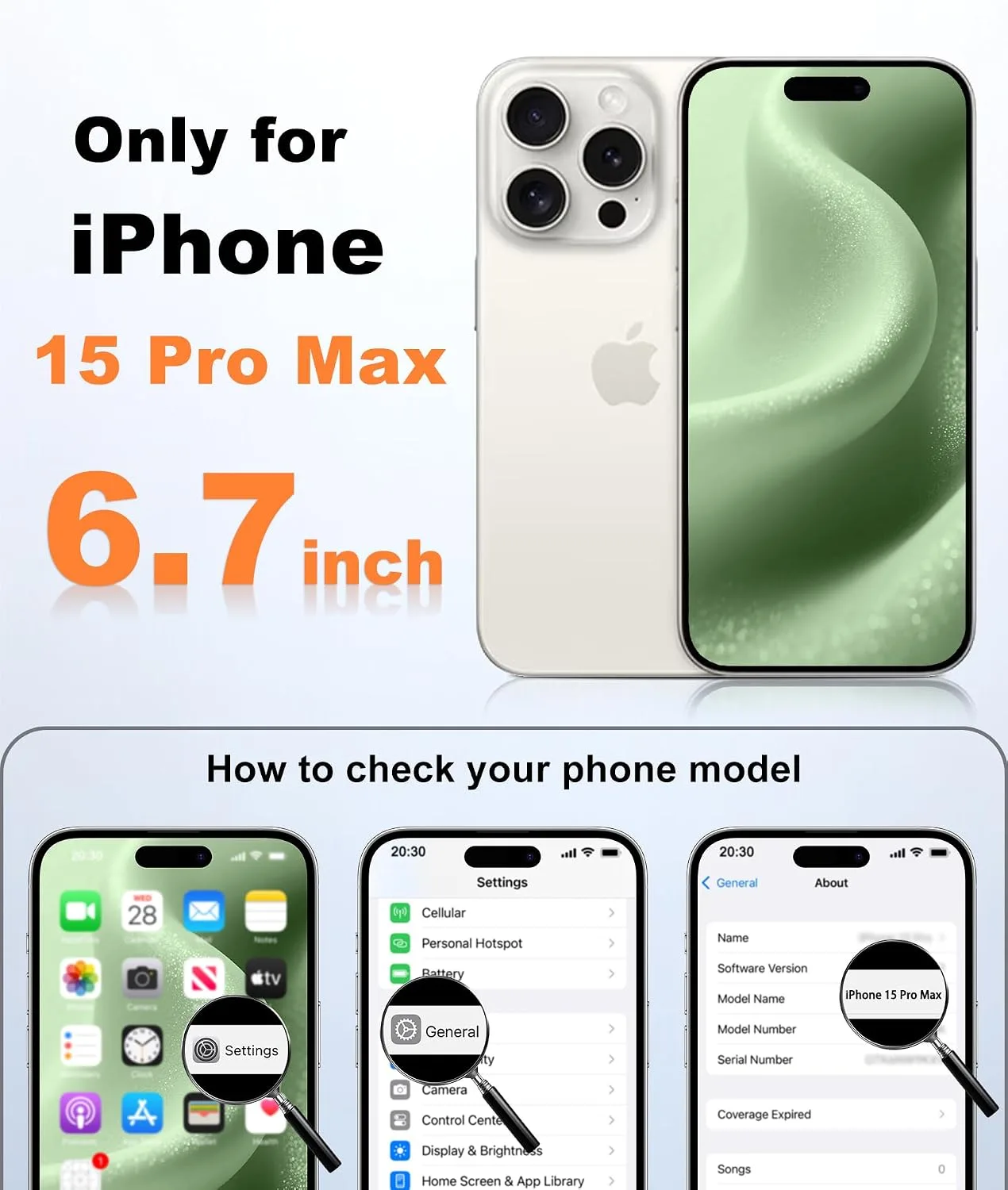FNTCASE for iPhone 15-Pro Max Case Fit for MagSafe Light Green