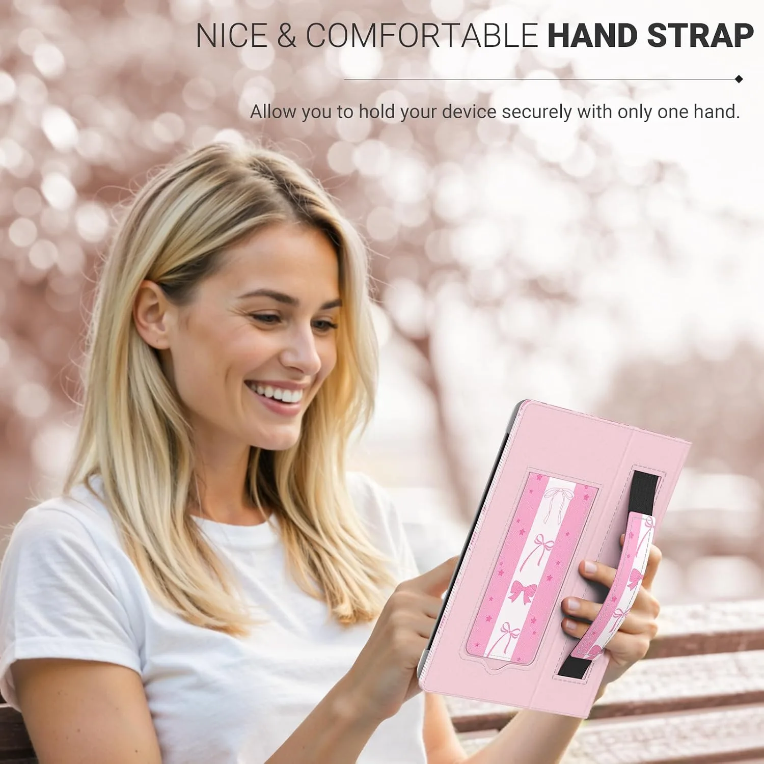 MoKo Universal Case for 6.8,7 Inch Paperwhite eReaders&Tablets, Pink Bow