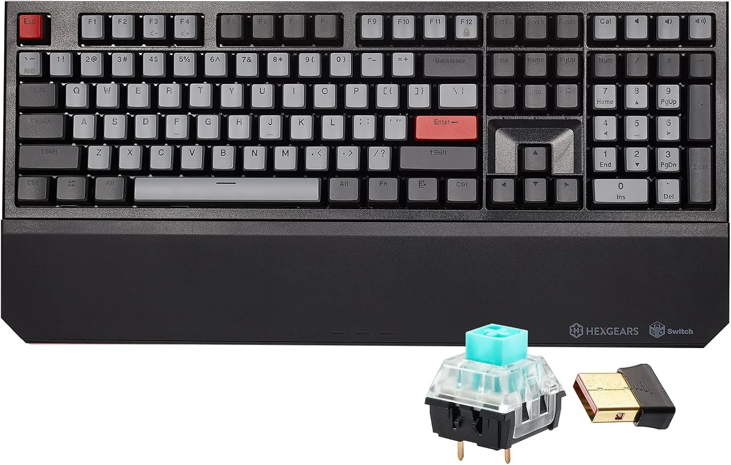 Teclado Gamer Mecánico Hexgears X5 Wireless 108 Teclas Dark Knight