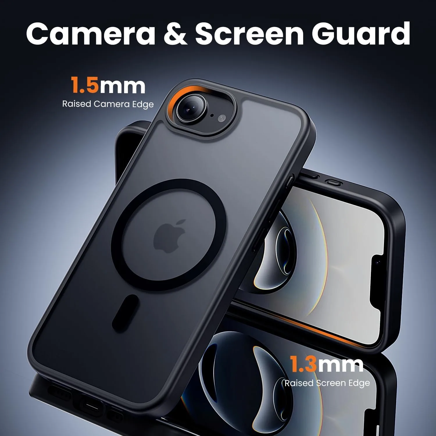 toushion 3 in 1 for iPhone 16E Case/iPhone 17E Case Matte Black