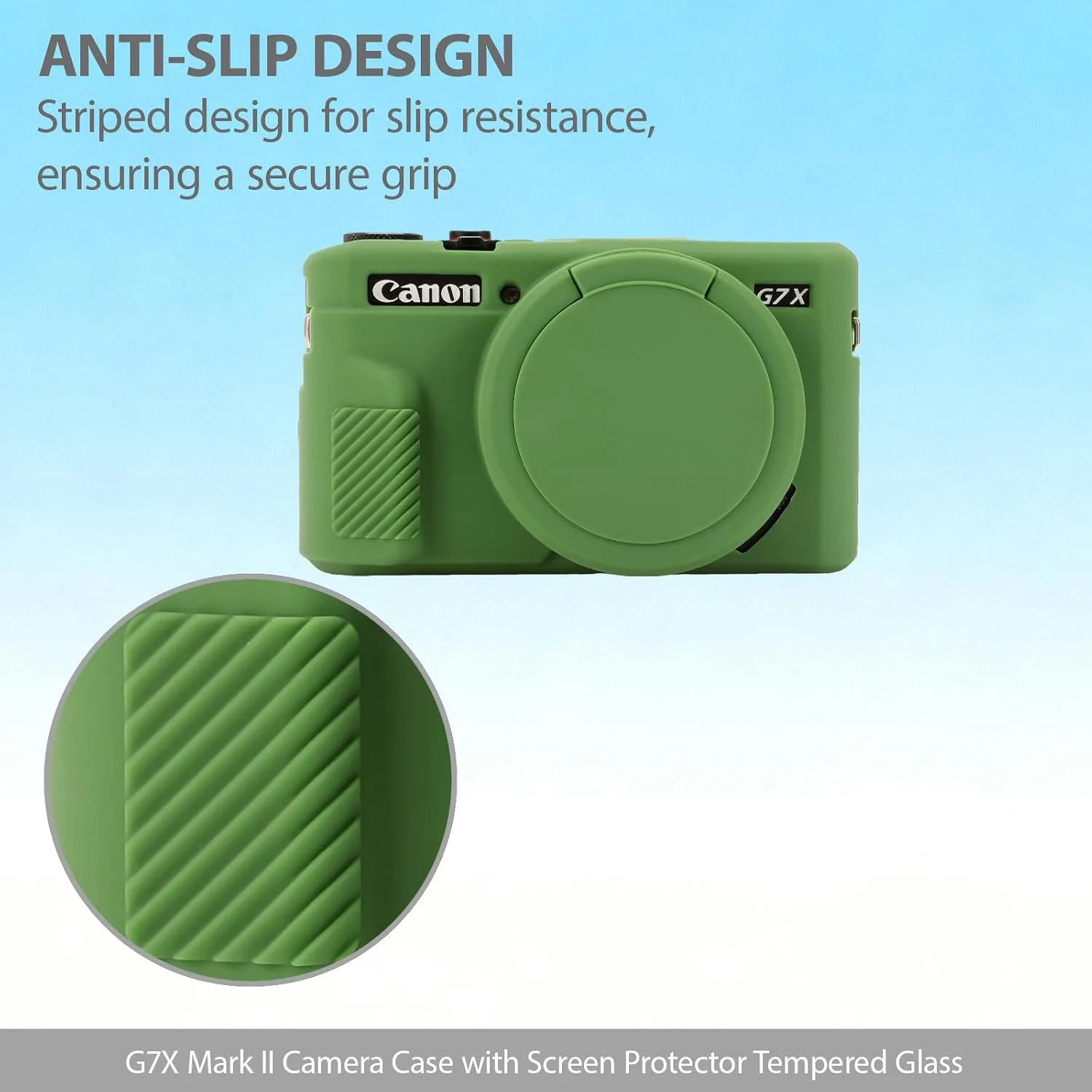 Camera Case for Canon G7X Mark II / G7X II - Green