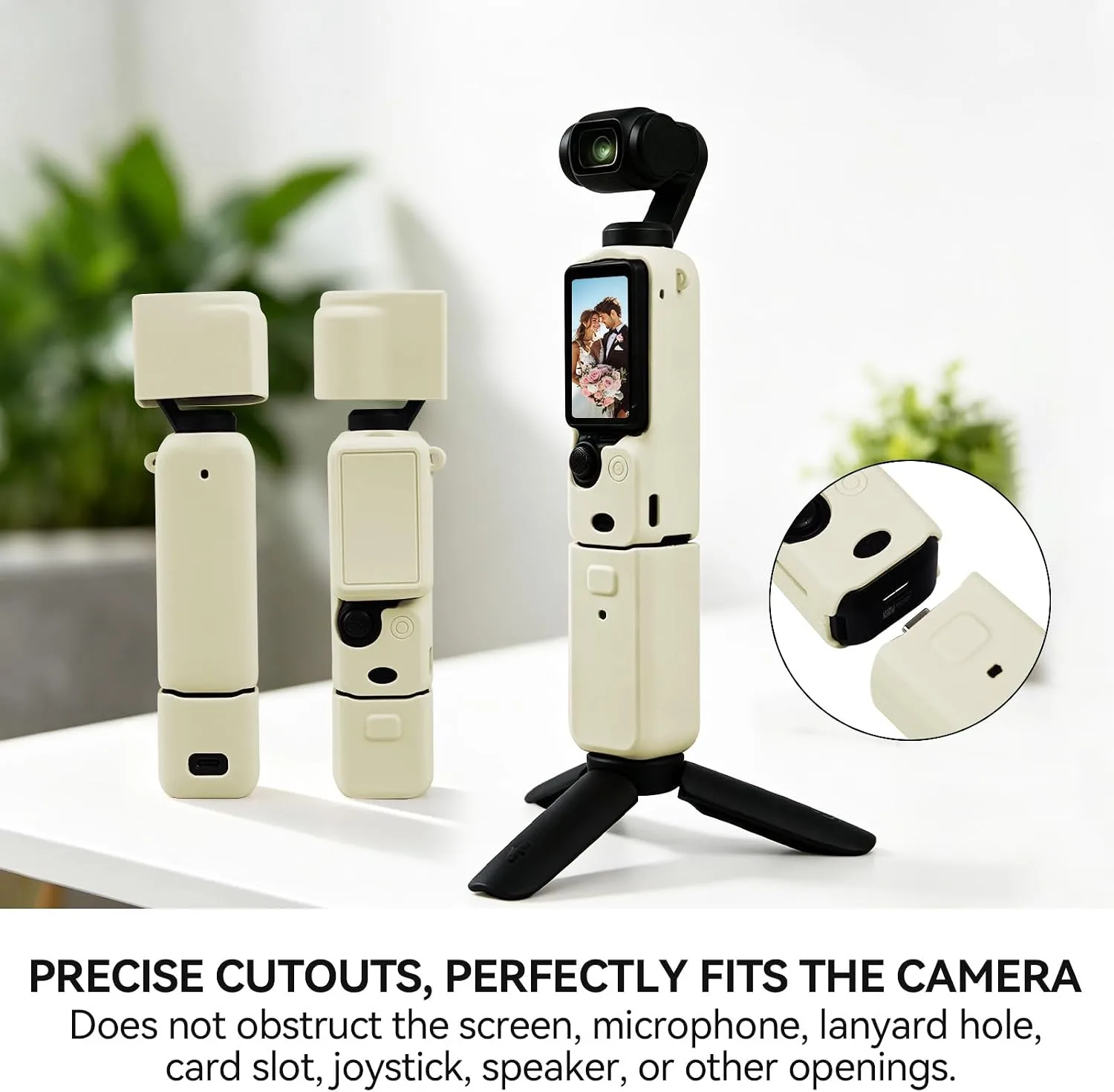 Protective Case for DJI Osmo Pocket 3/Xtra Muse Camera(Beige)