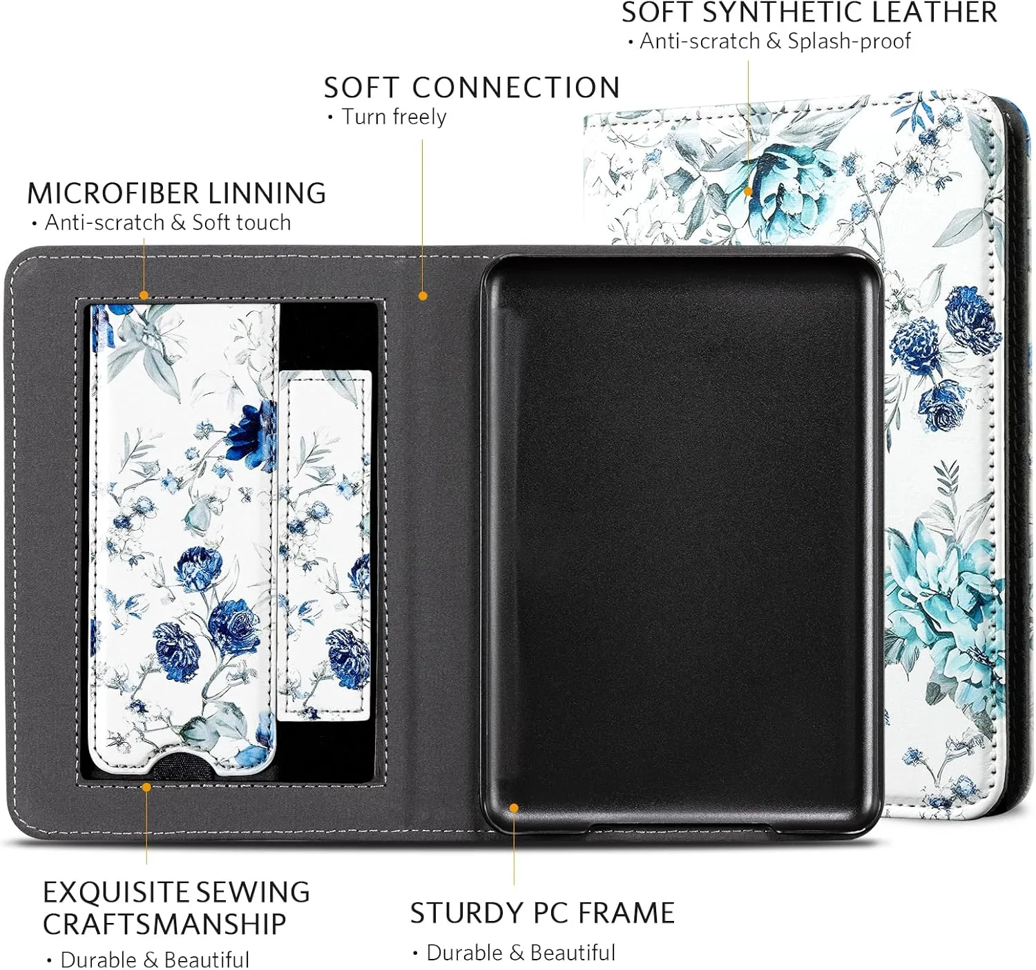 CoBak Case with Stand for for 6" Kindle (2024 & 2022, 11th Gen)