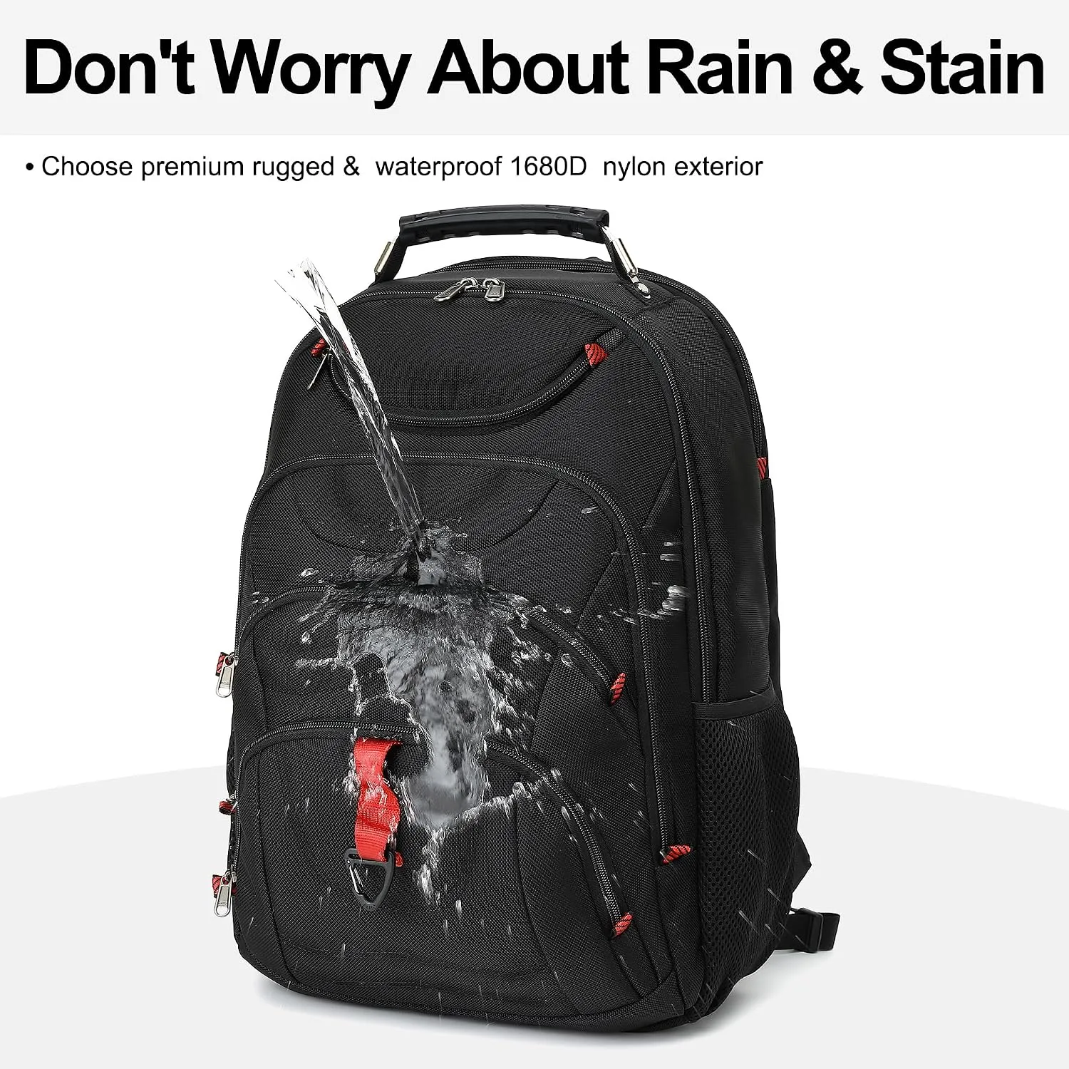 Boavan Laptop Backpack for men, 15.6 inch Laptop Bag with USB Port, Waterproof Travel Work Backpack Purse, Anti-Theft Teacher Nurse Doctor Casual Bookbags Office Business backpack，Black
